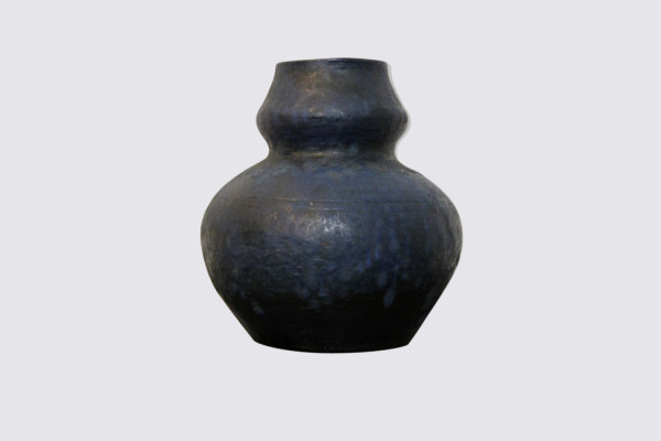 Bulbous Fat Lava floor vase by Ruscha