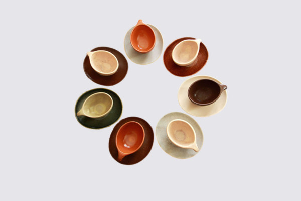 Raymor Modern Stoneware coffee service by Ben Seibel for Roseville Pottery