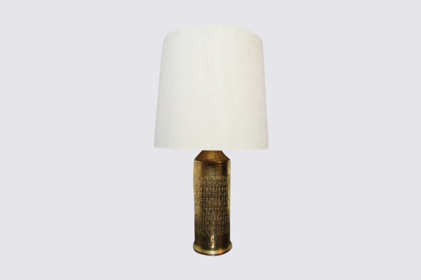 Golden high-end table lamp by Bitossi