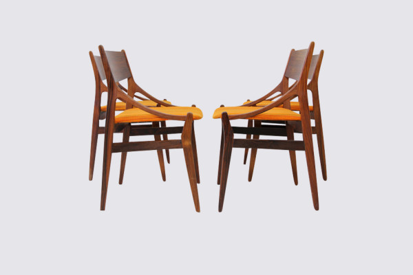 BT rosewood dining chairs by Vestervig Eriksen