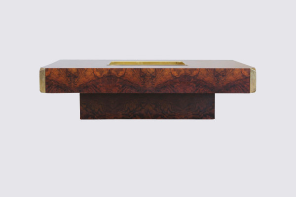 Alveo root wood coffee table by Willy Rizzo