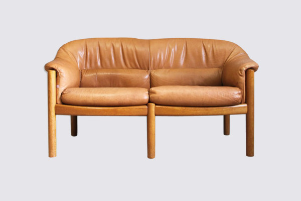 Dänisches Teak 2-Sitzer Sofa von Svend Skipper