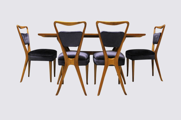 Sculptural dining set in the style of Gianni Vigorelli