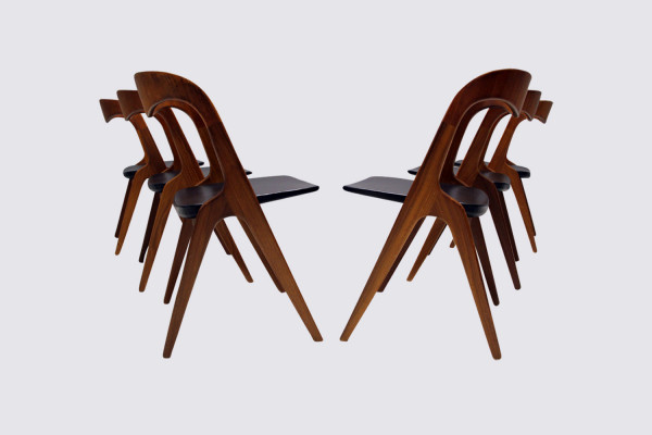 Teak chairs Sonja by Johannes Andersen for Vamo Sønderborg