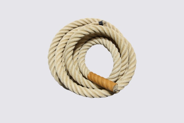 Vintage gym rope with leather binding