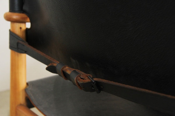 1 pair of Danish safari style armchairs