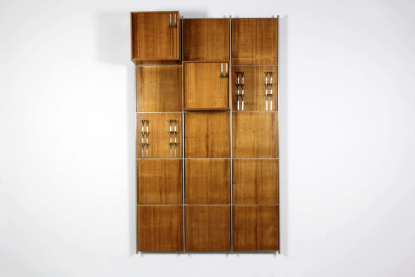 Modulare Wandgarderobe von Ico Parisi für MIM Roma