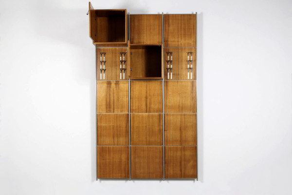 Modular wall-mounted coat rack by Ico Parisi for MIM Roma