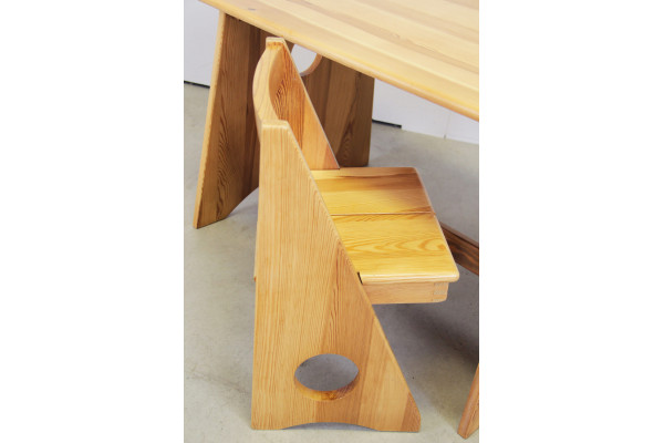 Kids table and chair by Gilbert Marklund for Furusnickarn AB