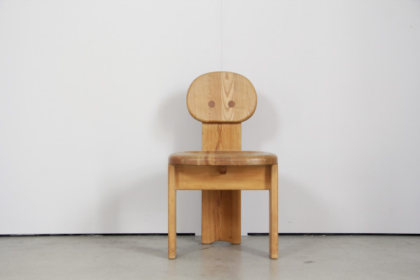 Set da pranzo brutalista in legno di olmo