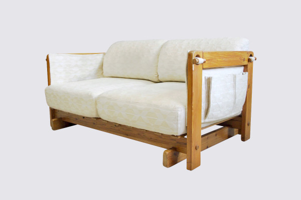 Pine sofa in the style of Yngve Ekström
