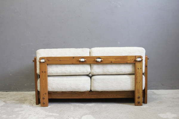Pine sofa in the style of Yngve Ekström