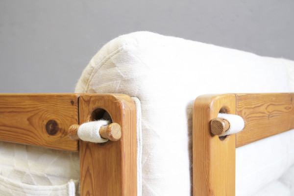 Dänisches Kiefer Sofa im stile von Yngve Ekström