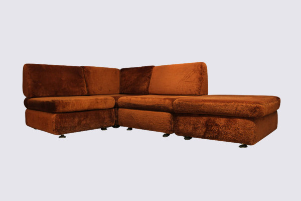 Divano modulare in peluche - Germania anni '70